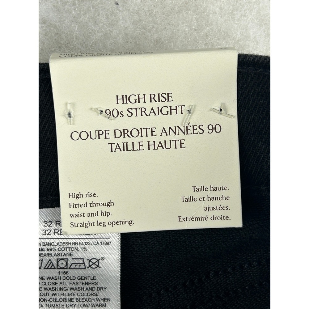 Banana Republic Jeans Womens 32 Regular High Rise 90s Straight Black NWT - Picture 11 of 16